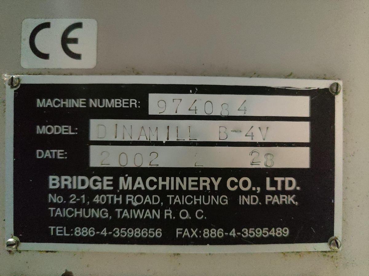 Gebraucht 2002 BRIDGE MACHINERY FRÄSMASCHINE Mod. DINAMILL B-4V