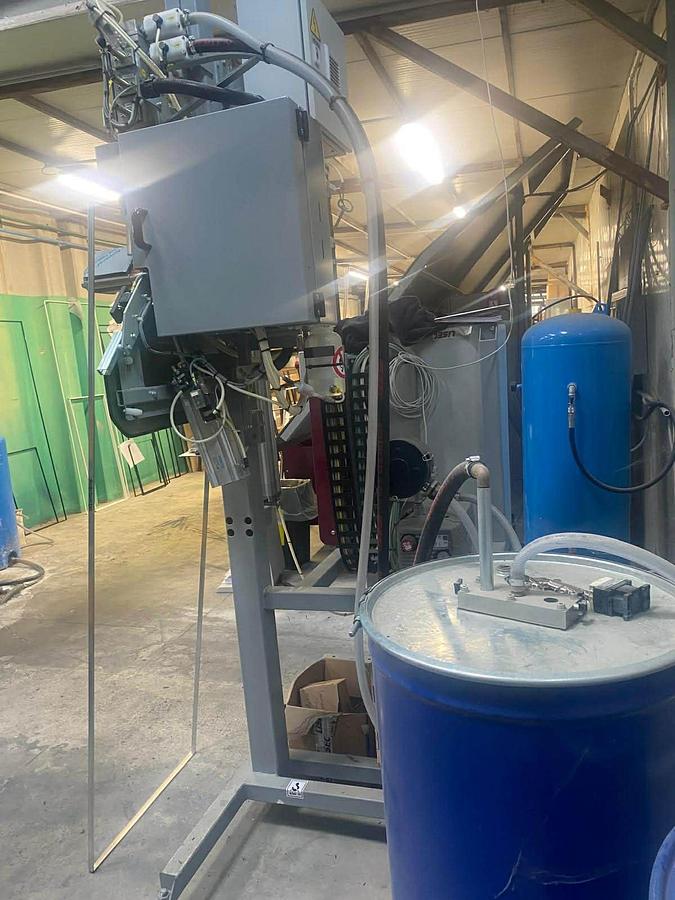 Used Lisec Profile bending BSV 45 NK bending profile machine + Lisec A1 RL automatic dessicant filler