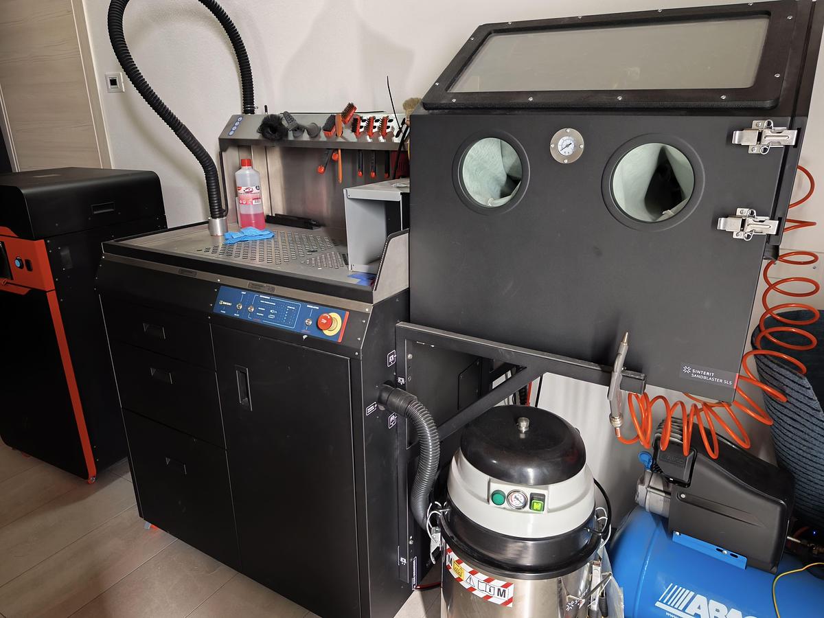 Used Sinterit LISA X SLS 3D Printer Complete Set with Multi PHS, Sandblaster & ATEX Vacuum