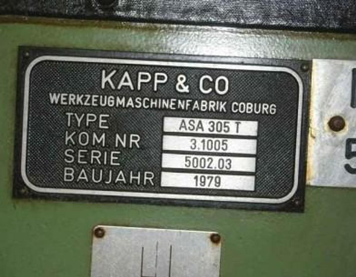 Used 1979 KAPP — Hob Grinding / Sharpening Machine ASA 305 T