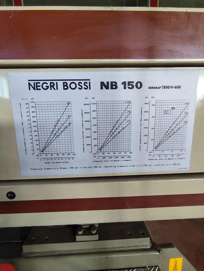 Used 1997 NEGRI BOSSI INJECTION PRESS NB150