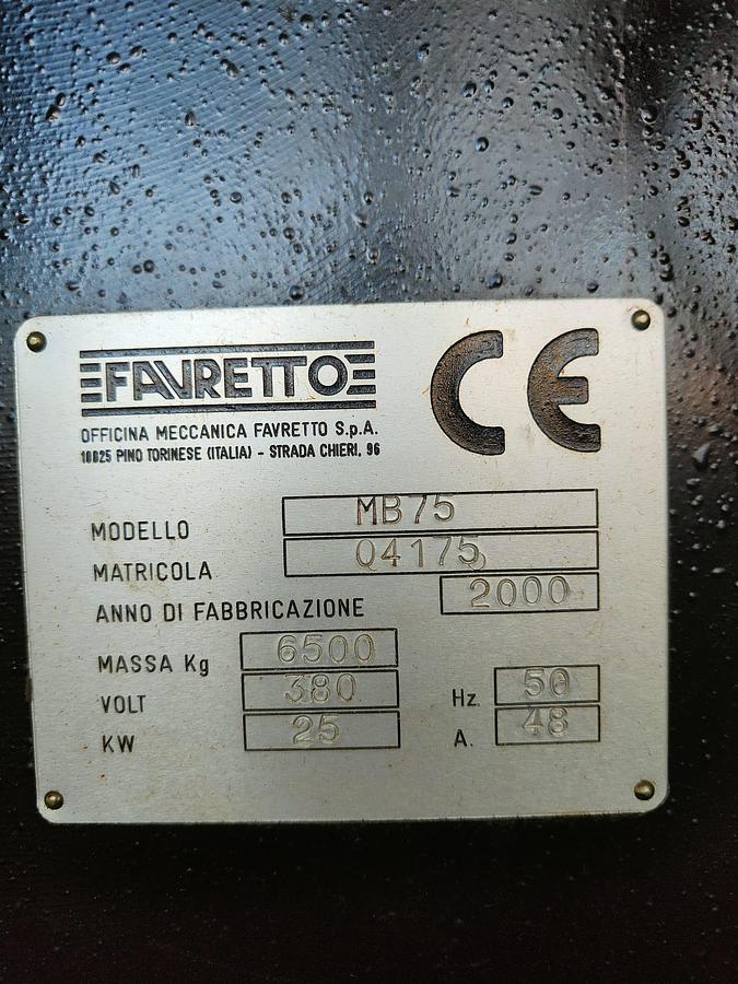 Usato 2000 HORIZONTAL GRINDING MACHINE FAVARETTO model MB75