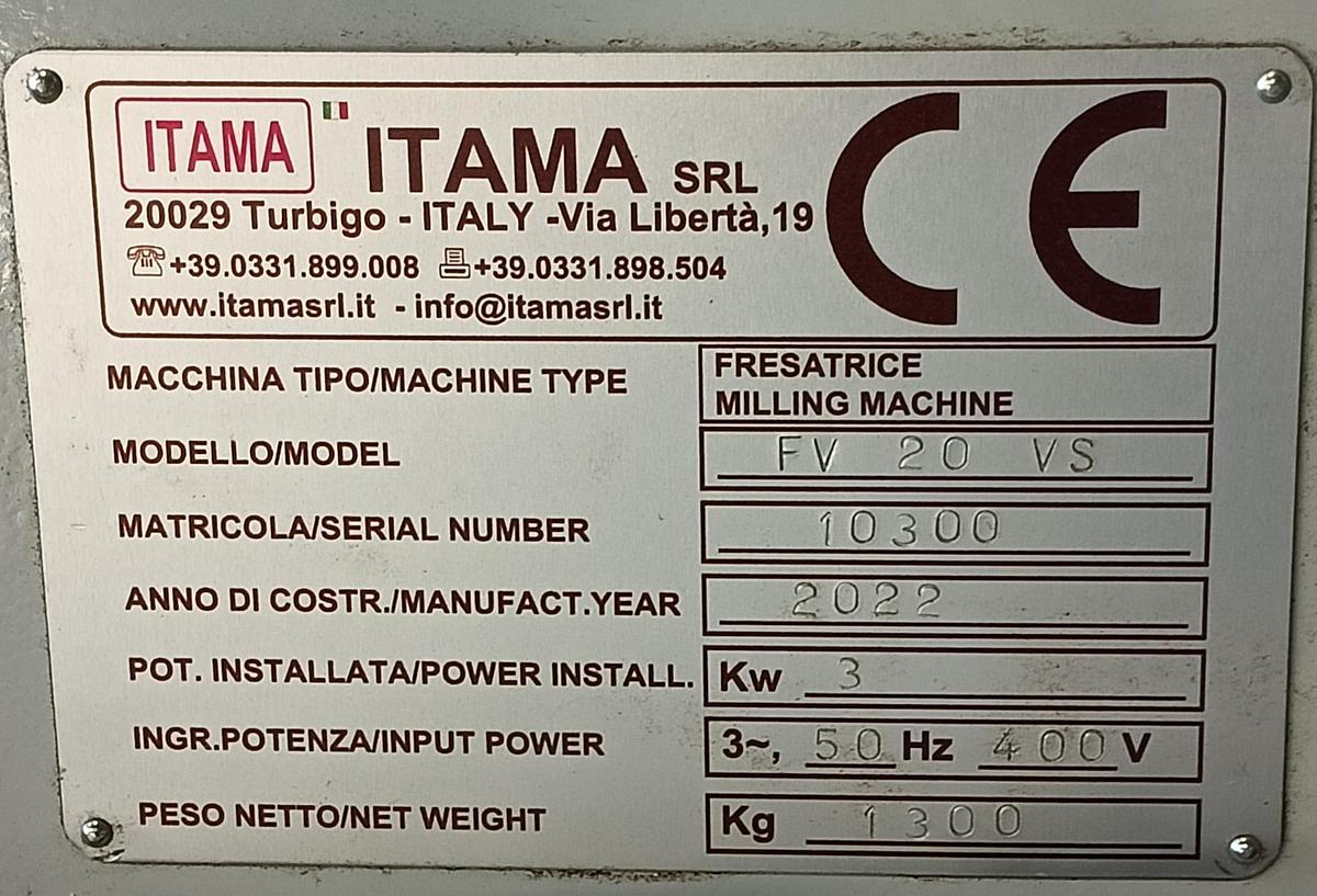 D'occasion Fraiseuse Itama modèle FV20 VS 2022