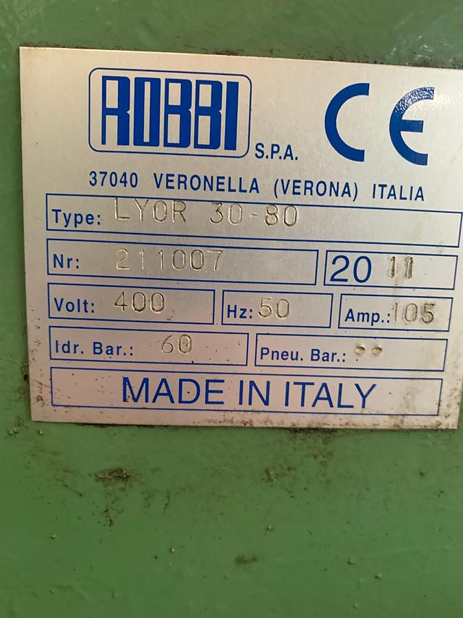 Used 2011 Lapping machine ROBBI LYOR 30-80