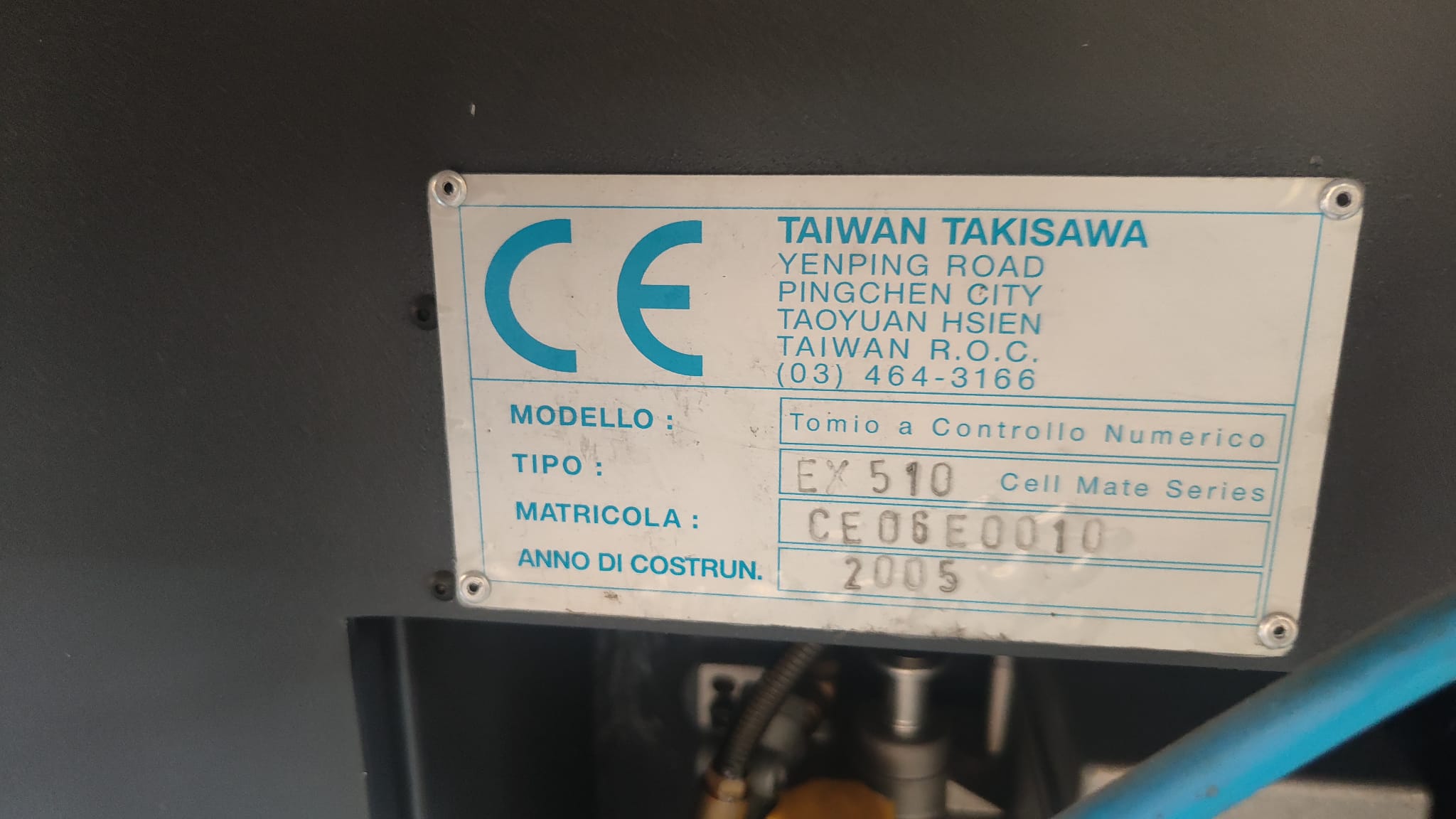 Used 2005 TAKISAWA LATHE mod.EX 510 + IEMCA LOADER