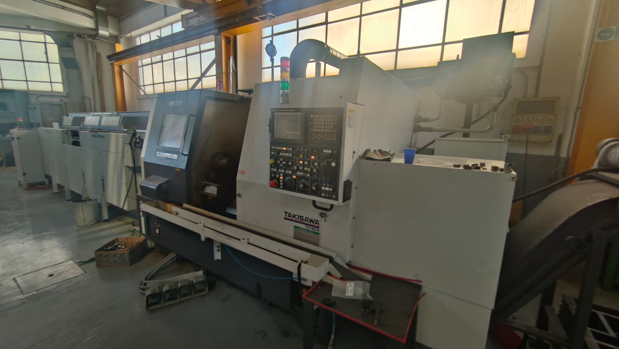 Used 2005 TAKISAWA LATHE mod.EX 510 + IEMCA LOADER