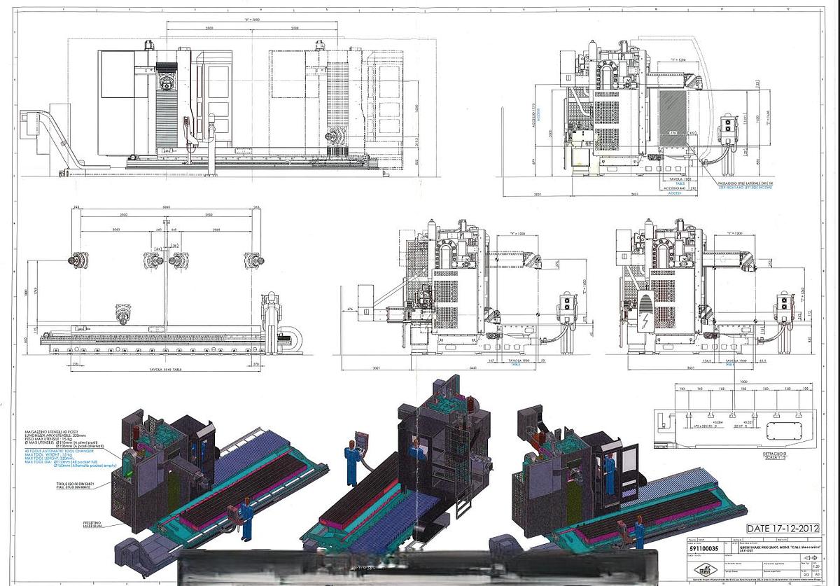 Used 2013 CNC MILLING MACHINE OMV model SHARK 5000
