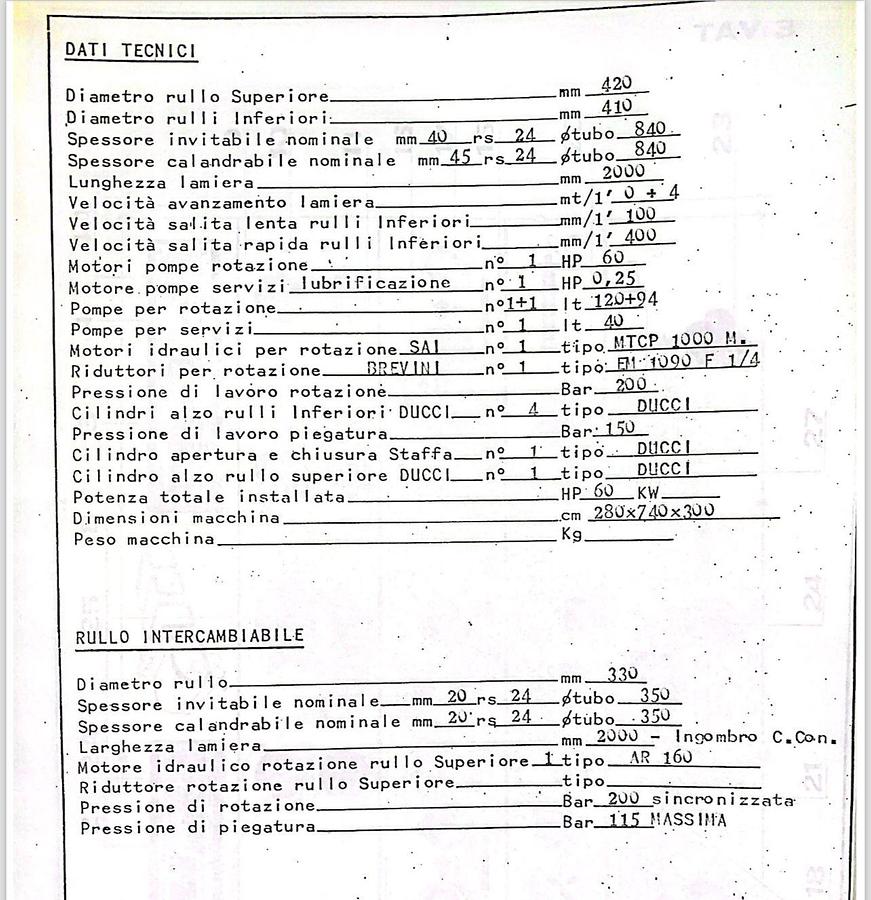 Used DUCCI CLI-MI 45x2000
