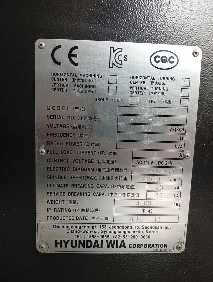 Used 2016 HYUNDAI TORNIO mod.L230 LMA