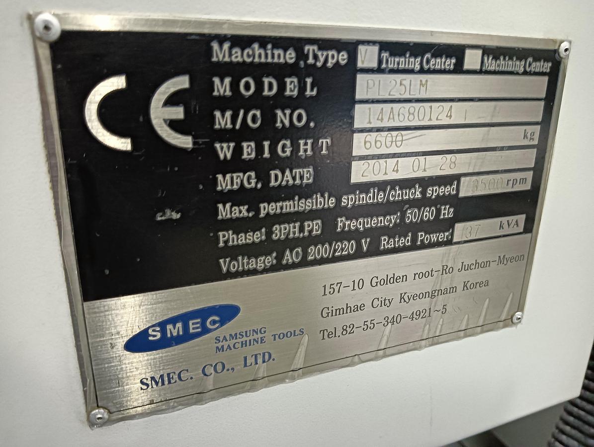 Used 2014 SAMSUNG SMEC LATHE mod.PL25LM
