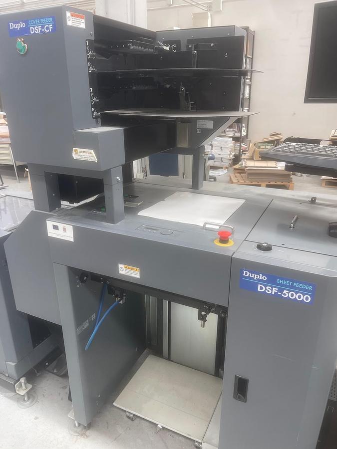 Used Duplo System 5000 Dynamic Booklet Maker – DSF-5000 Sheet Feeder, DSF-CF Cover Feeder & DBM-LS1