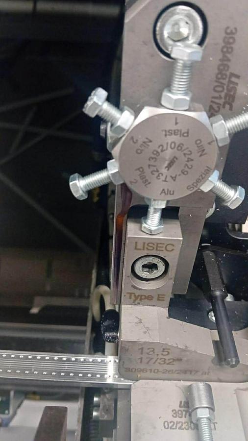 Used Lisec Profile bending BSV 45 NK bending profile machine + Lisec A1 RL automatic dessicant filler