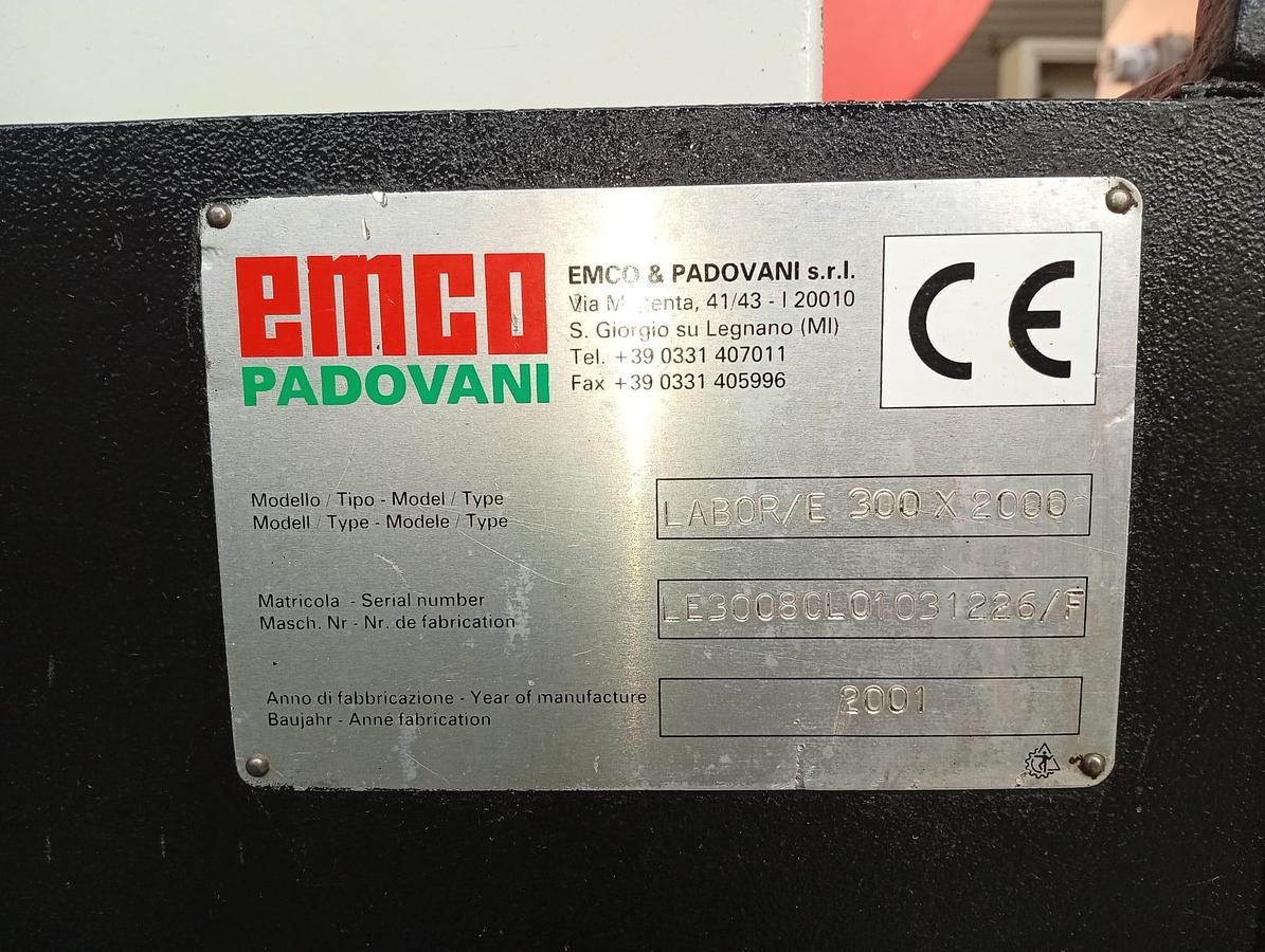 Used 2001 EMCO-PADOVANI LATHE MOD. LABOR/E 300X200