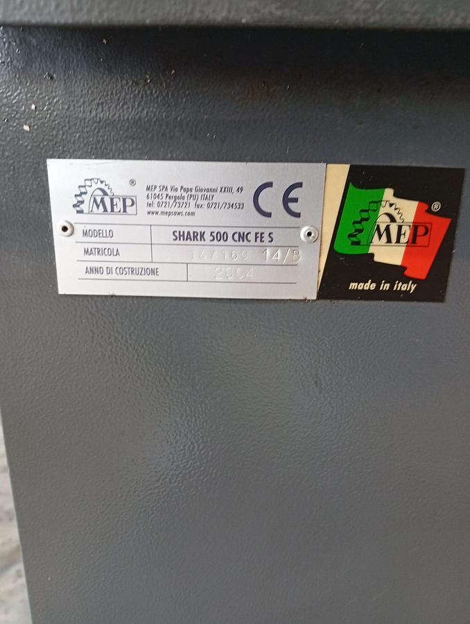Used 2004 MEP Sawing Machine mod. SHARK 500 CNC