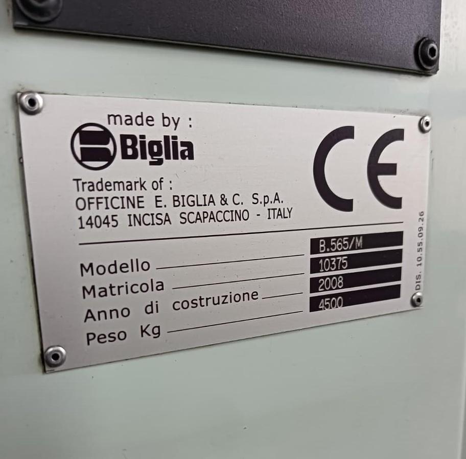 Used 2008 BIGLIA lathe mod. B565/M