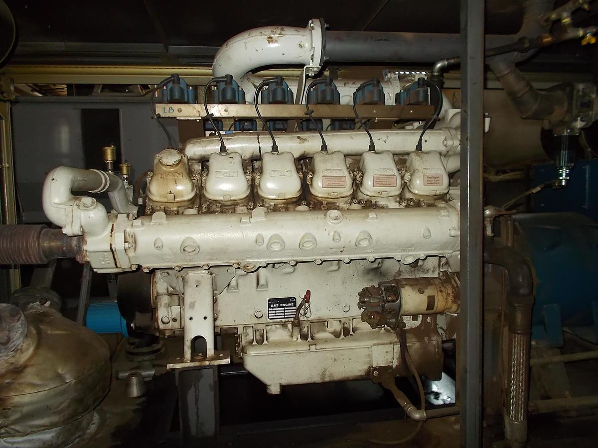Used 2014 MAN E2842 E312 Natural Gas Generator Set – CHP Unit Marelli Generators MJB 250LB4 B – 125 kVA