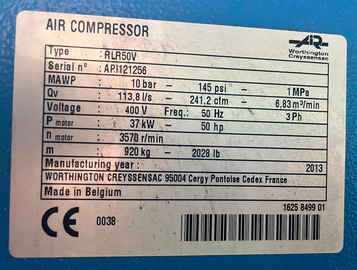 Usado 2013 COMPRESOR ROLLAIR RLR 50 INVERTER
