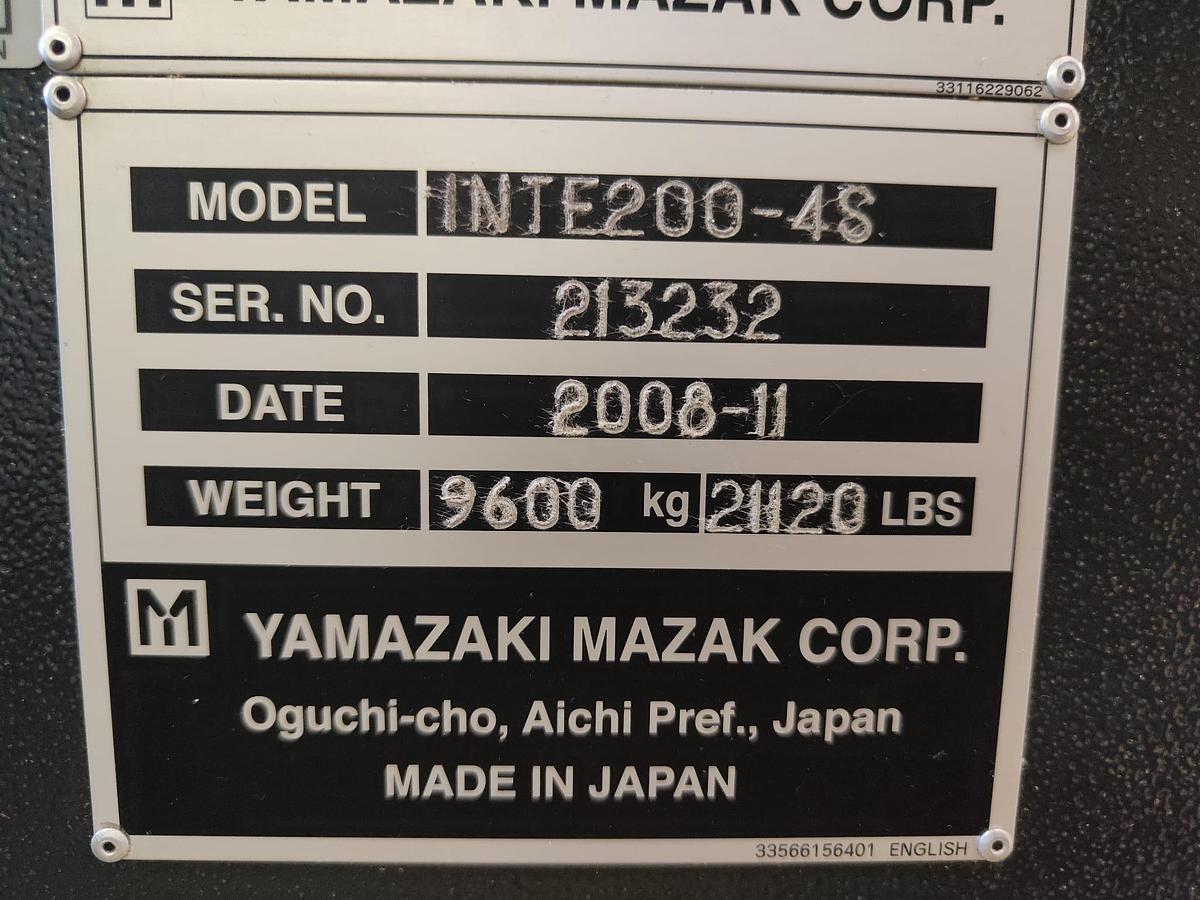 Used 2008 MAZAK lathe mod.INTEGREX 200-4S