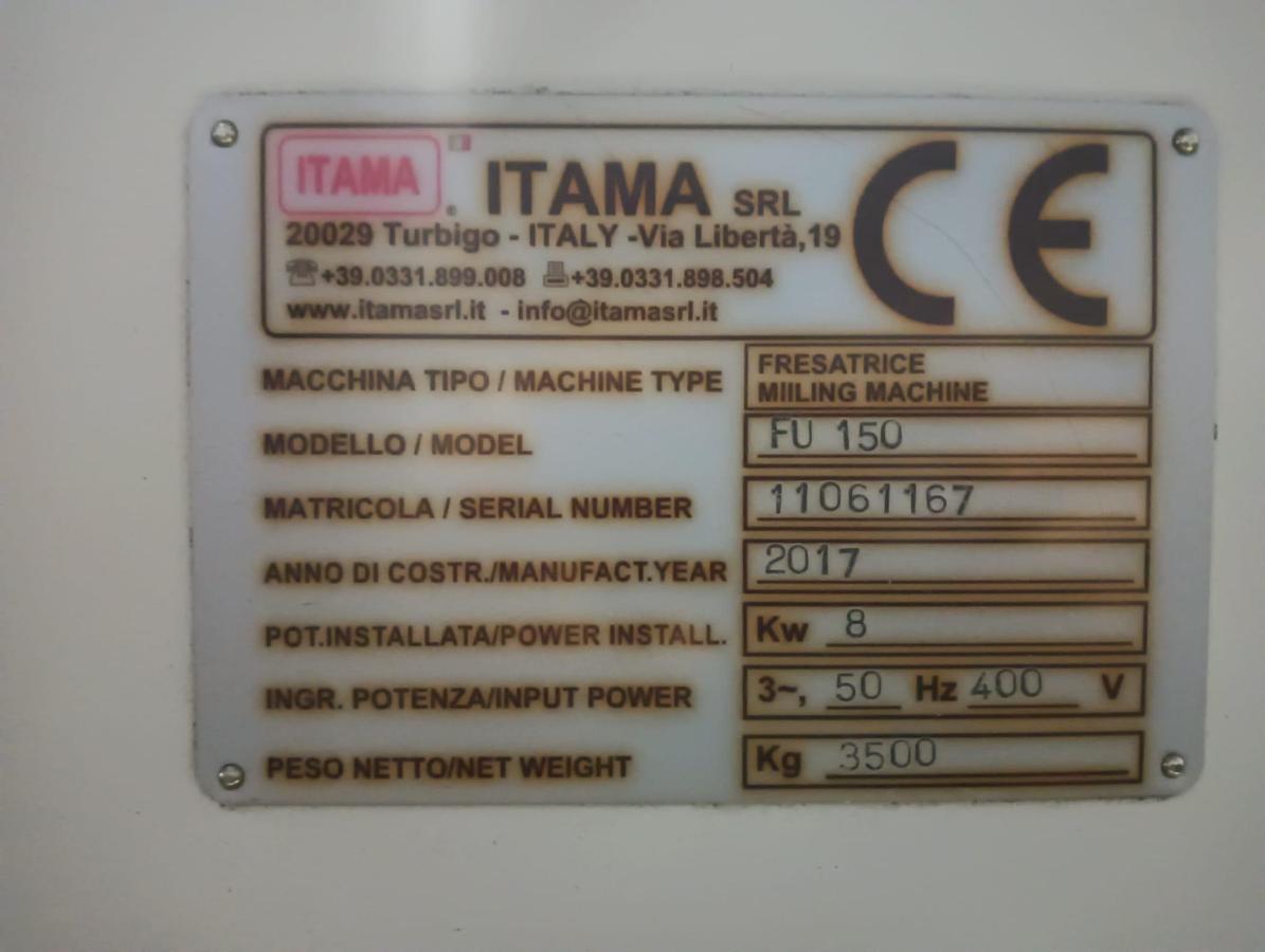 Gebraucht 2017 ITAMA FRÄSMASCHINE Mod. FU150