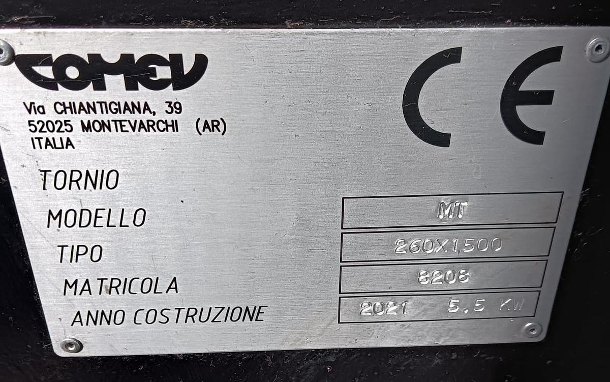 Used 2021 COMEV PARALLEL LATHE mod.MT26 x 1500