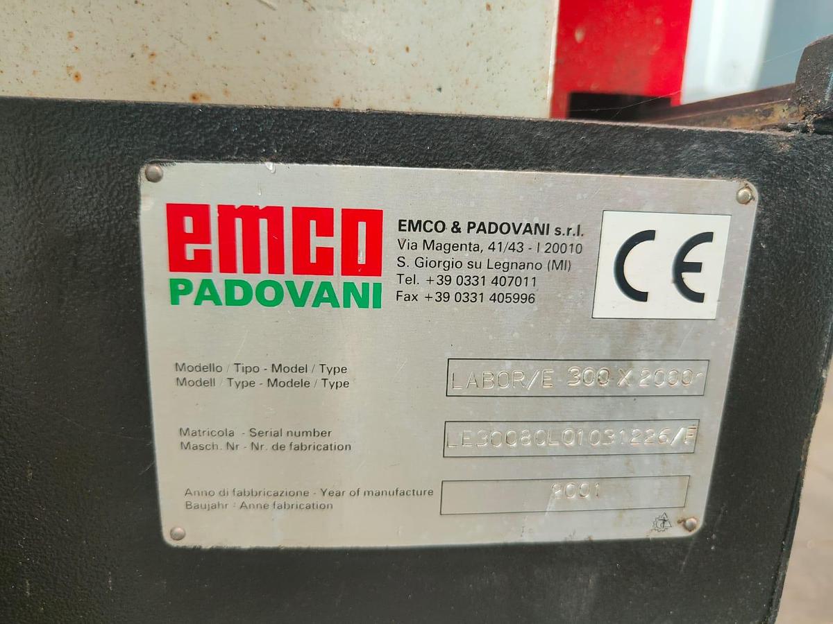 Used 2001 EMCO-PADOVANI LATHE MOD. LABOR/E 300X200