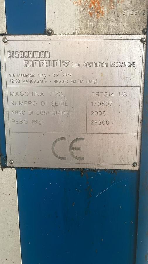 Used 2008 SACHMAN milling machine mod. TRT314 HS