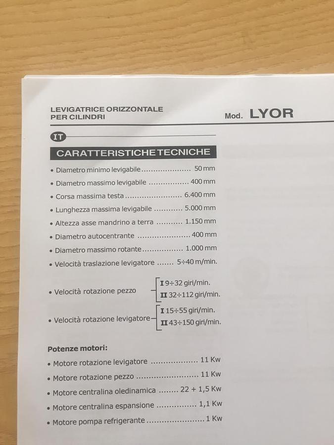 Used 2011 Lapping machine ROBBI LYOR 30-80