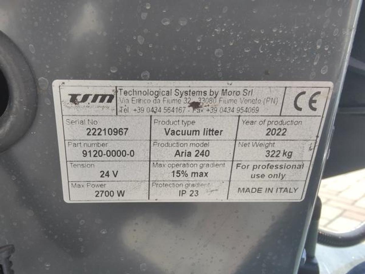 Used 2022 URBAN VACUUM TSM ARIA 240 REVISED
