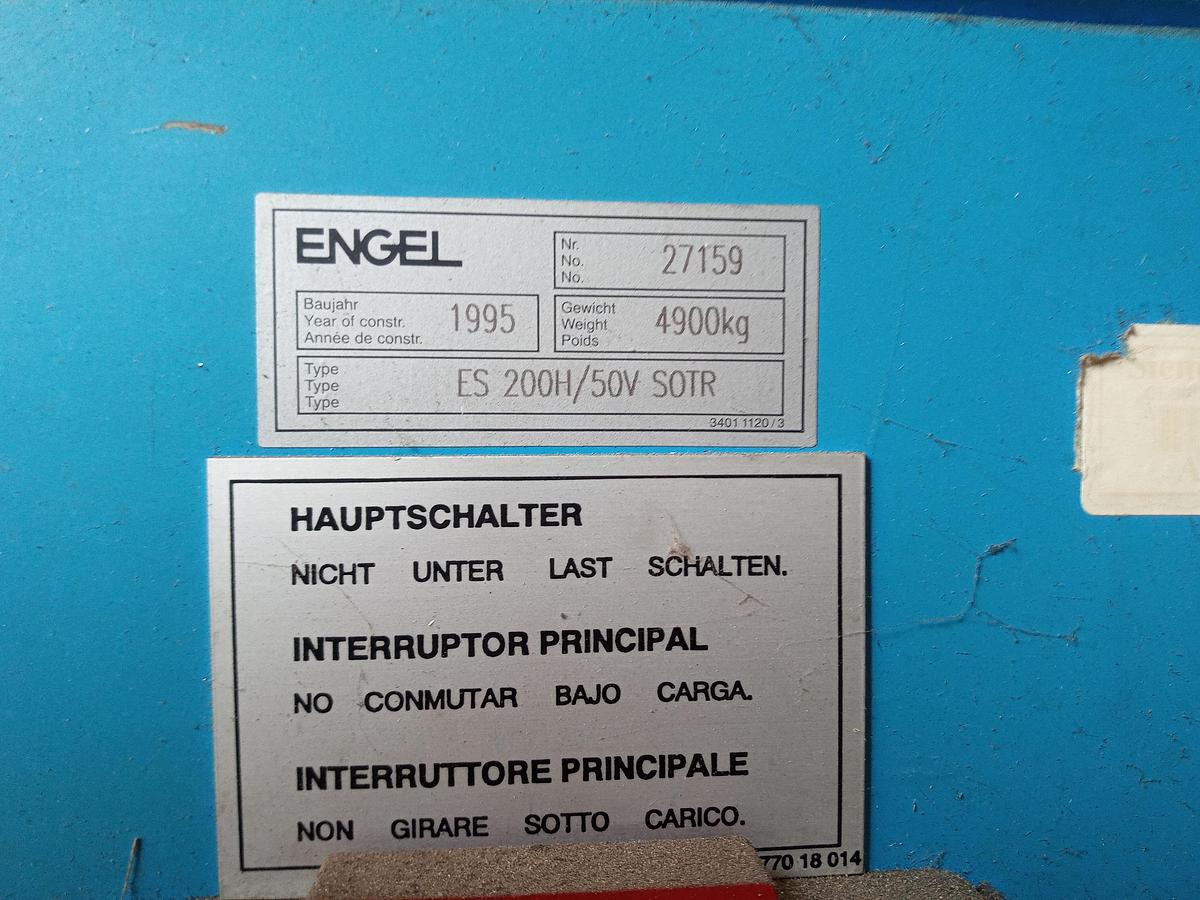 Used ENGEL ES 200H/50V SOTR Vertical Injection Molding Machine with Rotary Table 