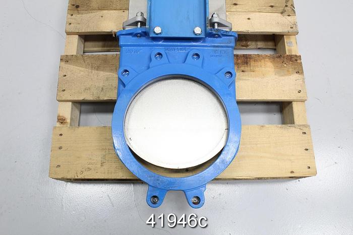 Unused Orbinox 10" 10-2134M-10 Air Operated Knife Gate Valve #41946