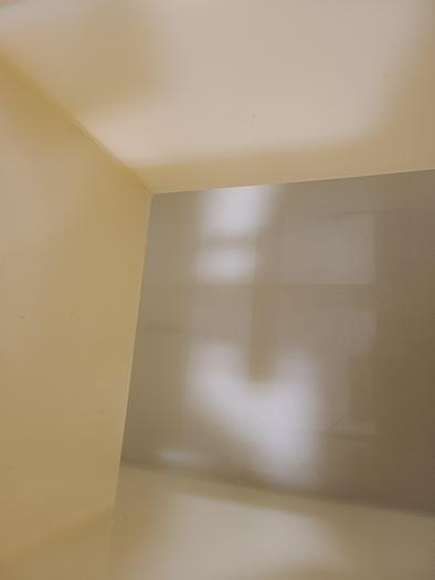 Used Polypro Tank Counter Flow Rinse side and bottom support 36" x 36" x 36" Removable Partition