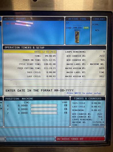 Used 2016 HAAS TM-1P 4-Axis Vertical Machining Center