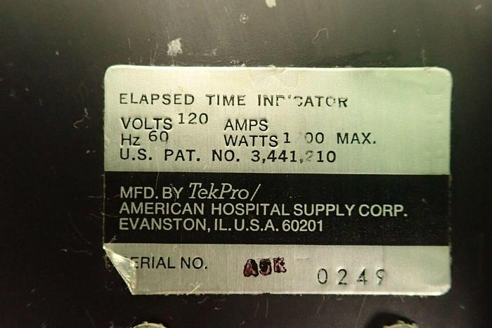 Used TekPro Scientific Products C6492 Tek Timer S Elapsed Time Indicator