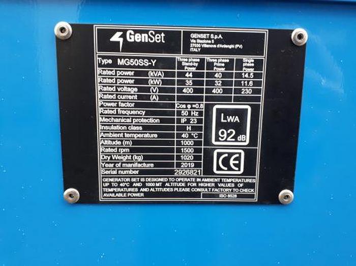 Used Genset MG 50 SS-Y - Road Tow - Rental Spec MG 50 SS-Y
