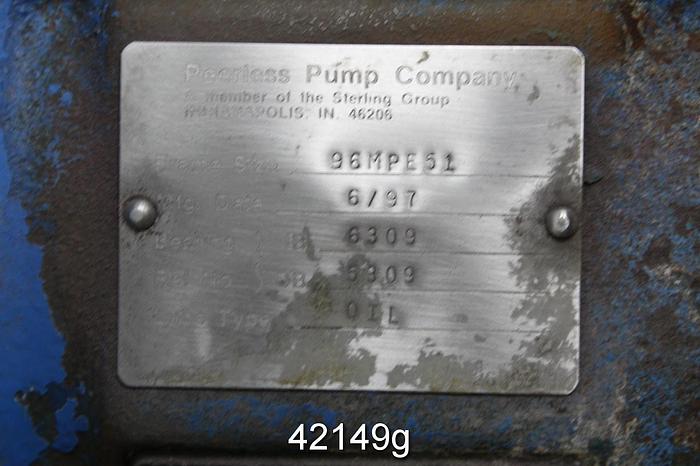 Used Goulds 3196 1.5x3x10 Pump, Stainless Steel Casing #42149