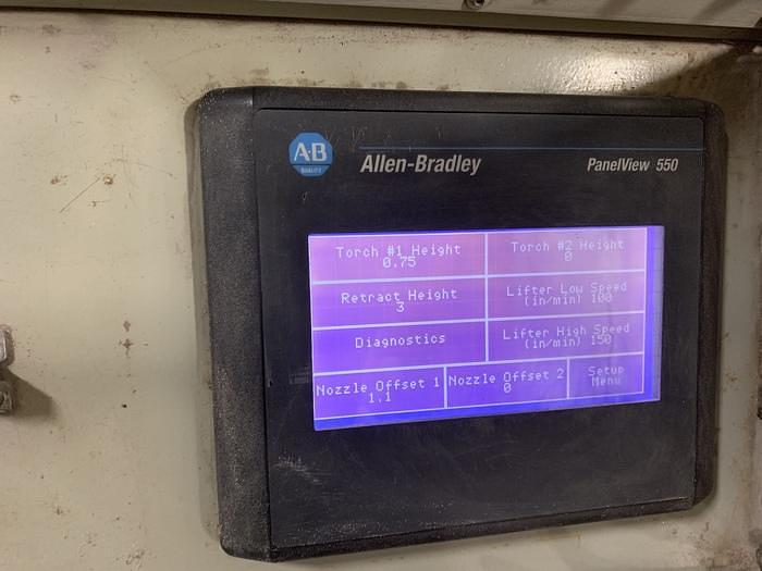 Used 2008 ALLTRA CORP. MODEL PG14-12 WJ, 120" X APPROX. 468" 2 HEAD GANTRY STYLE CNC WATER JET