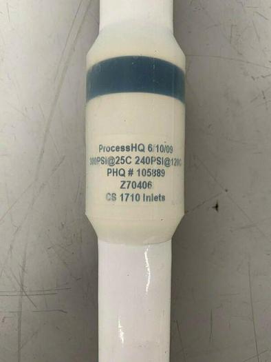 Used ProcessHQ Z70406 Hose 1" x 18" w/ CS 1710 Inlets, 240/300 PSI