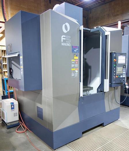 Used 35"X, 19"Y, 15"Z, 2015 MAKINO F5, CNC VERTICAL MACHINING CENTER