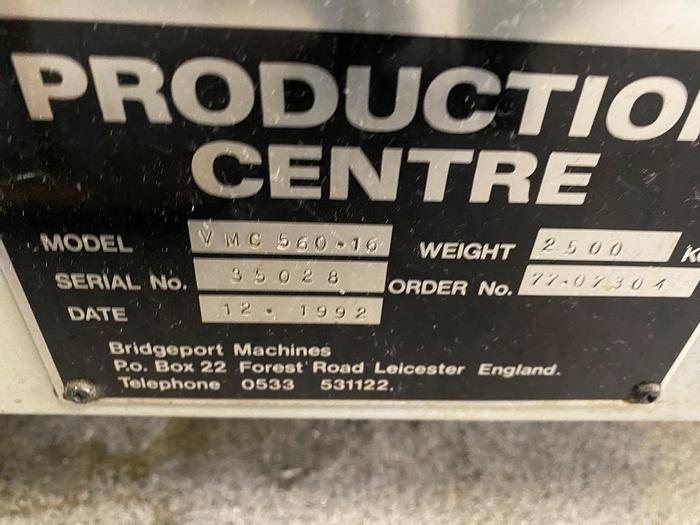 Used 1992 Bridgeport VMC 560/16 Vertical Machining Center