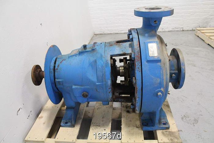 Used Goulds 3175 Pump, 4X6X18, 5-Vane Impeller, 11" Impeller Diameter, Ss Casing, Stainless Steel Suction Side Plate, Stainless Steel Stuffing Box, Stainless Steel Impeller, Packing #19567