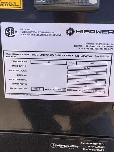 2016 HiPower HRNG 65