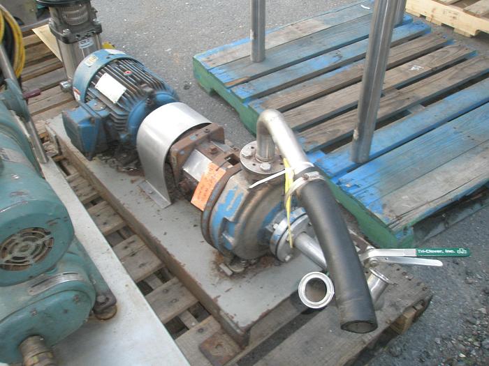 Used Pump, Centrif., 5 HP, S/st, 1 X 1, Peerless, #S735433