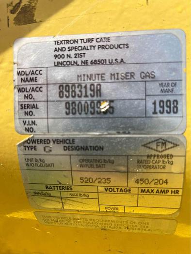 Used 1998 Cushman Minute Miser