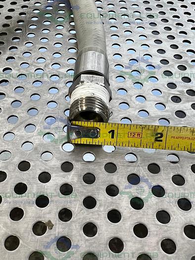 Used 96" Stainless Steel Braided Hose w/ Parker FS-502-8FP Connector to Threaded