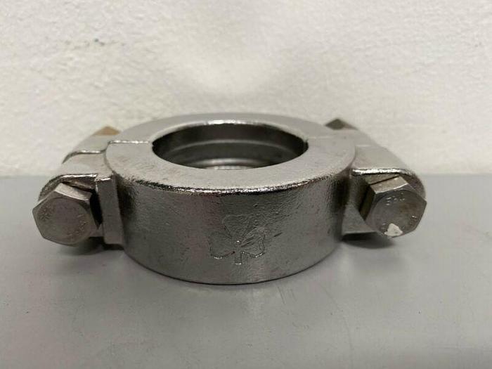 Used Lot of 2 - Tri-Clover Stainless Steel 2.5" OD Bolted High Pressure Clamp