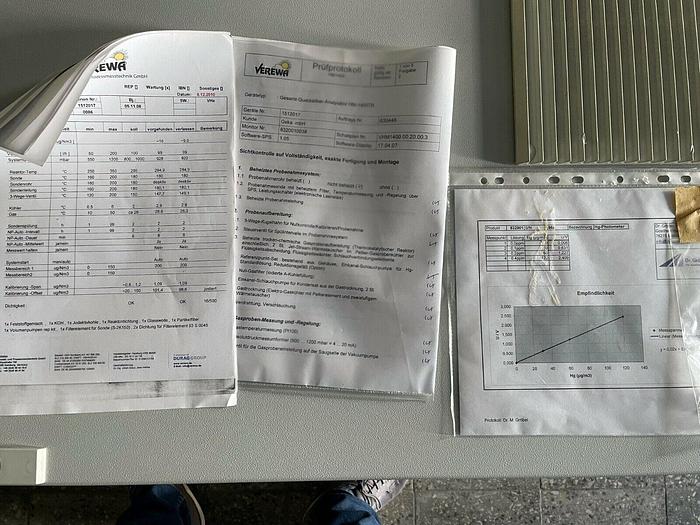 Used DURAG Group HM-1400 TR , Mercury analyzer
