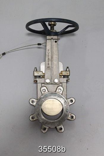 Used Fabri FV-C6702158908 4" Hand Operated Knife Gate Valve #35508