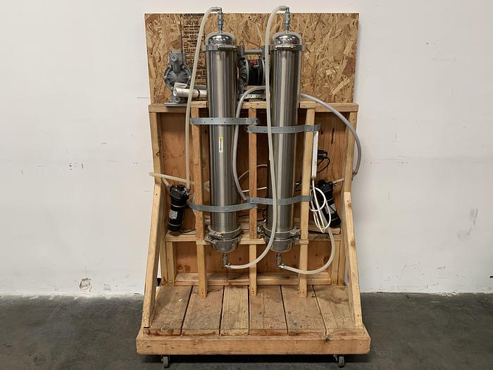 Used Xtractor Depot 6.5" x 40' (2) Stage Molecular Sieve Filter w/ 2 Pressure Pumps & 2 Diaphragm Pumps