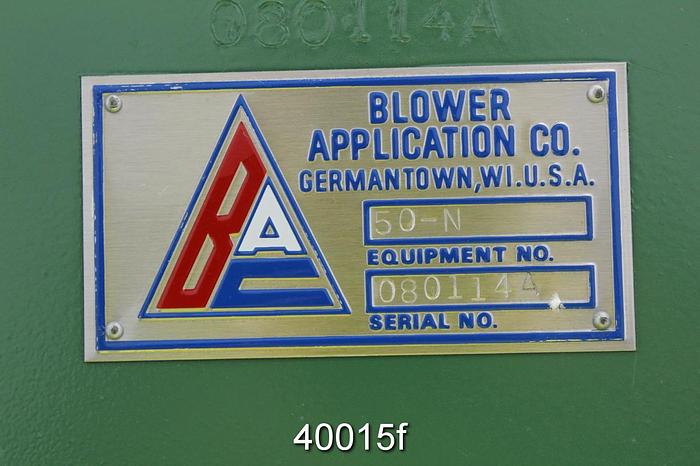 Unused Blower Application Co. 50-N Blower #40015