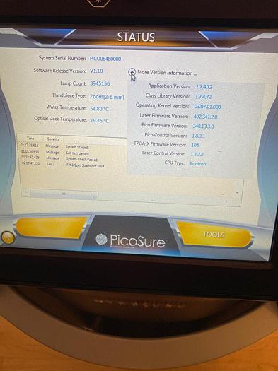 Used Cynosure PicoSure Laser 755 nm~ Tattoo removal ~Wrinkles~ Acne scars ~ lesions